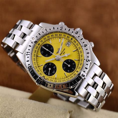 breitling chronomat longitude yellow price|breitling chronomat two tone.